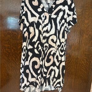 Black and White Patterned Dress